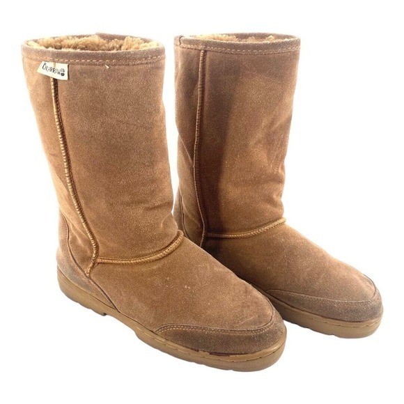 Bear Paw Elle Hickory Mid‎ Calf Boots Suede Upper Sheep Skin Wool Line Women 10 - Picture 1 of 12